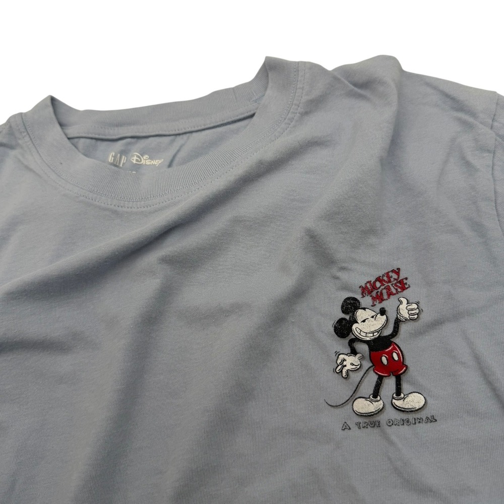 Gap Disney Mickey Mouse Long Sleeve T-Shirt Relaxed Fit Blue XS Excellent